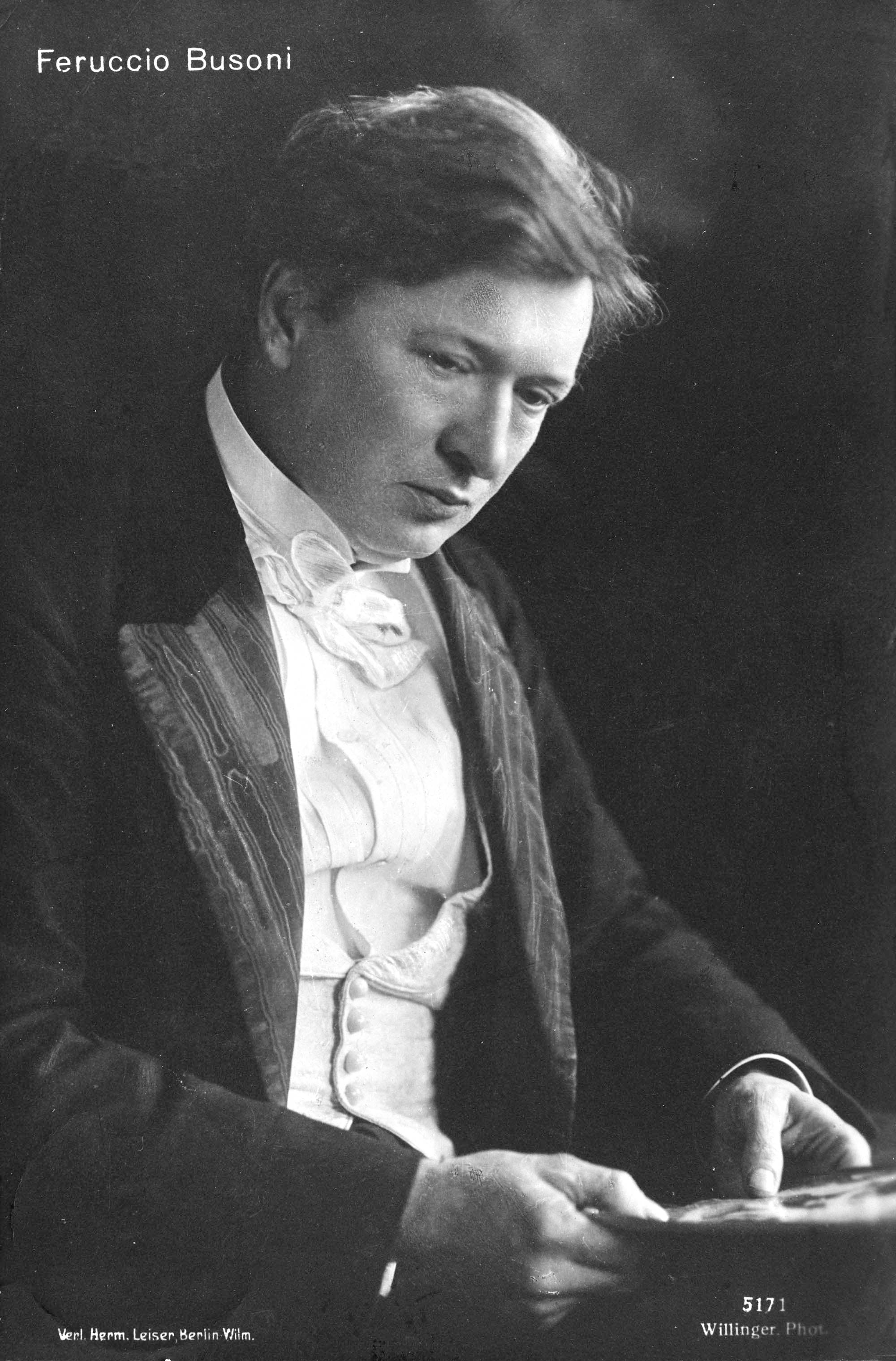 Ferruccio Busoni, 1.4.1866-27.7.1924. Tysk postkort, billedsiden af nr. 10. (KB, HA CNA).
