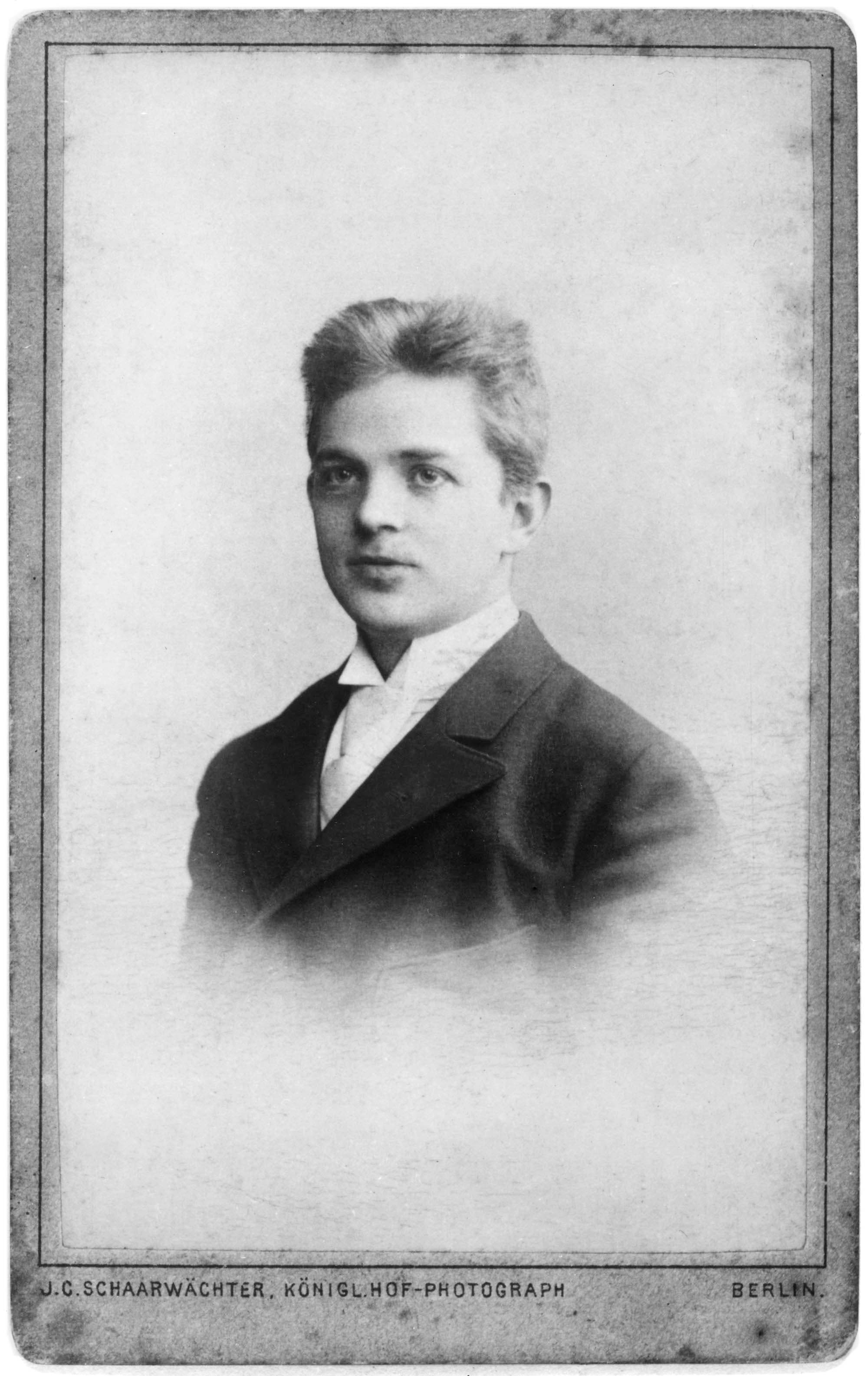 Carl Nielsen fotograferet i Berlin 21.2.1891.