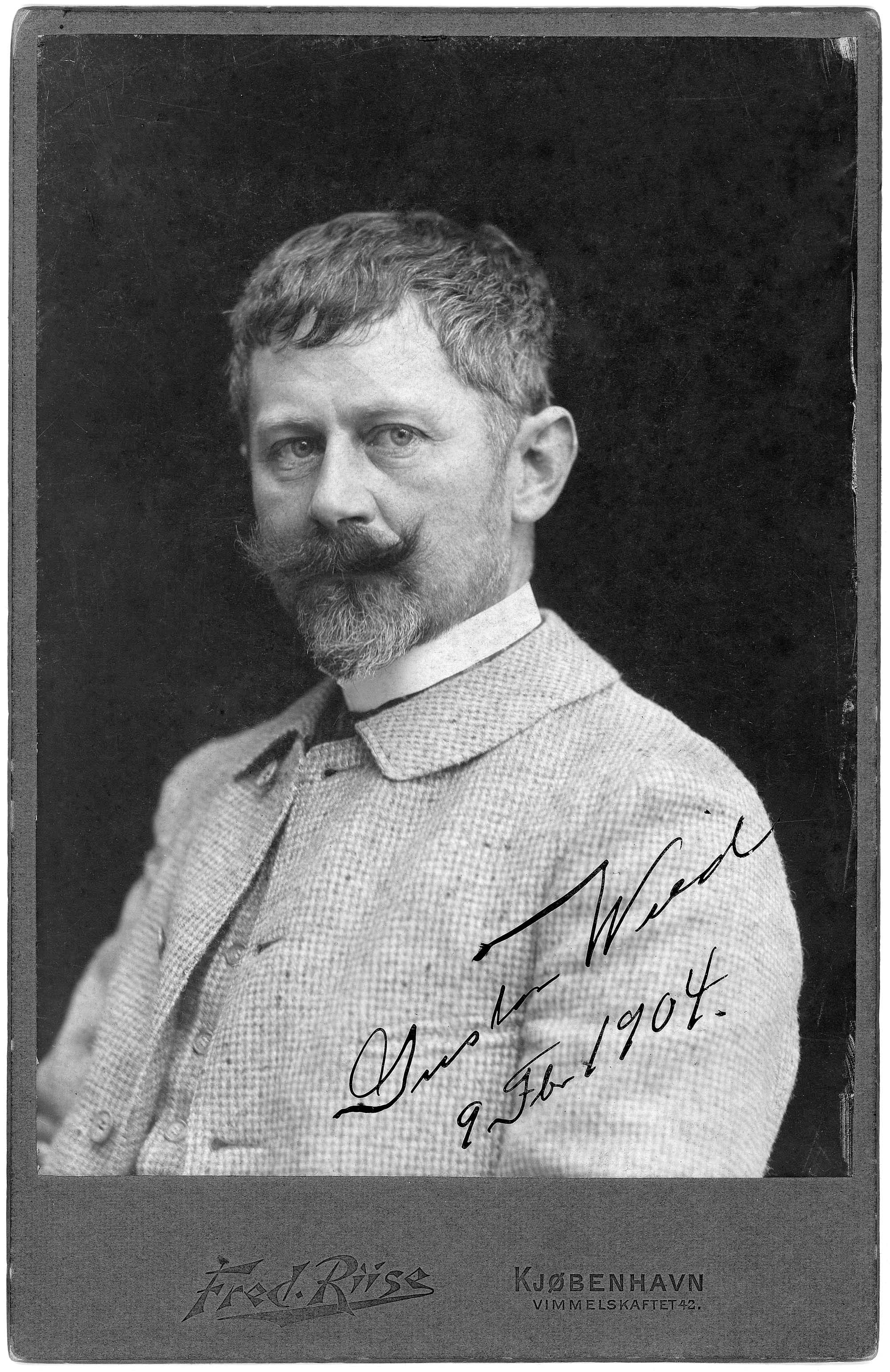 1.53. Forfatteren Gustav Wied, 1858-1914. Foto: Det Kongelige Bibliotek, Kort- og Billedafdelingen.