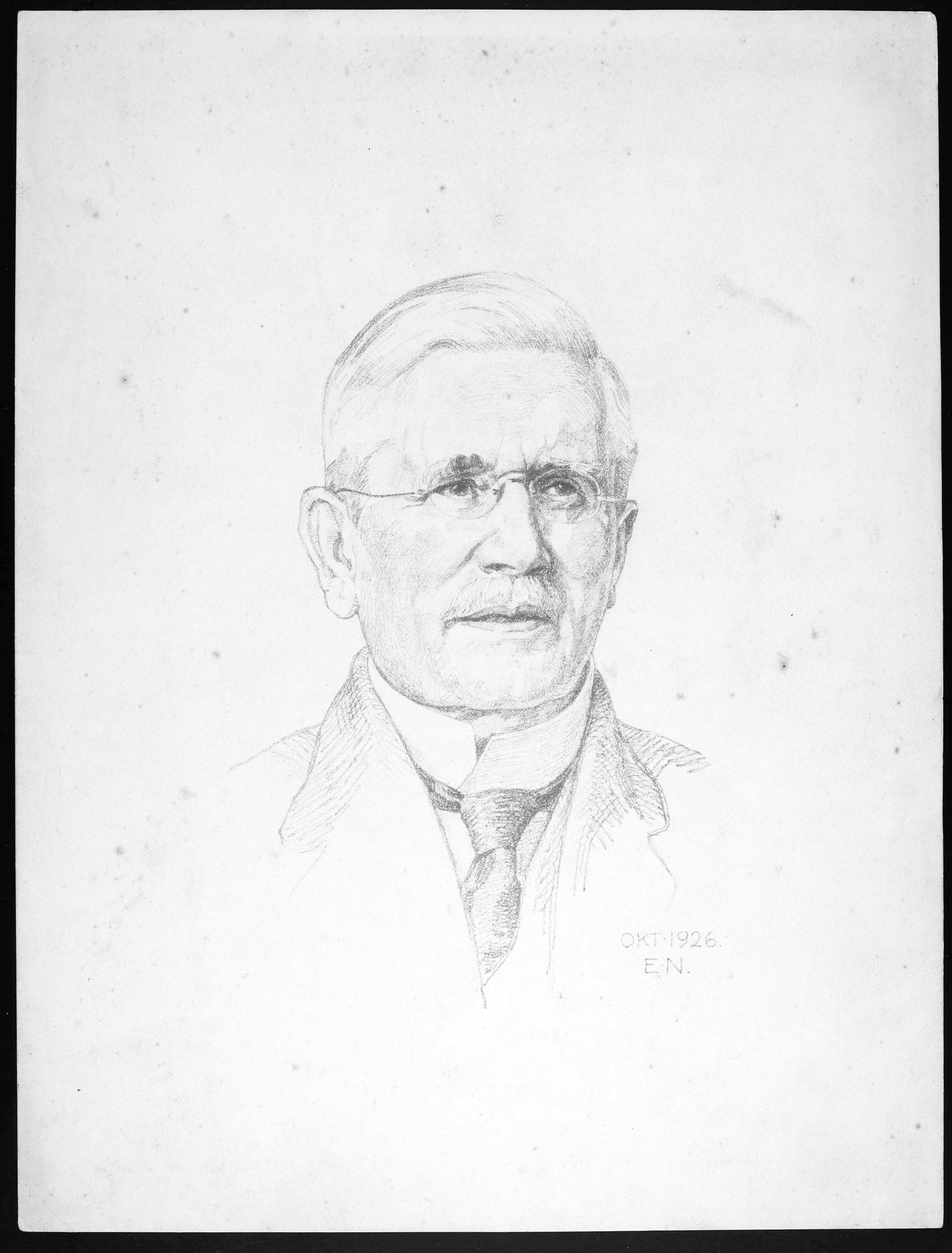 Thomas Laub, tegnet i 1926 af Ernestine Nyrop, der var hans søsterdatter.